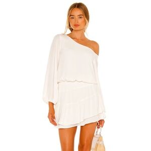 Kris One Shoulder Ruffle Skirt Dress